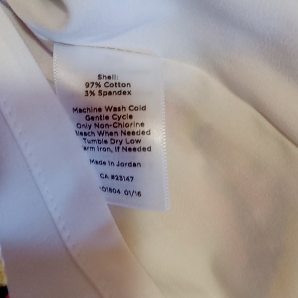 - GUC Talbots petites womens skirt paisley red pink white blue  size 2P cotton - Picture 6 of 6